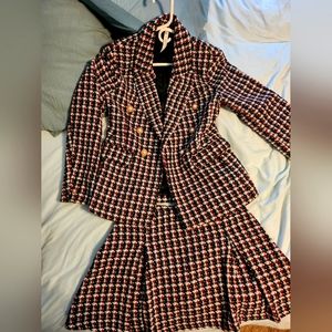 multi colored tweed jacket